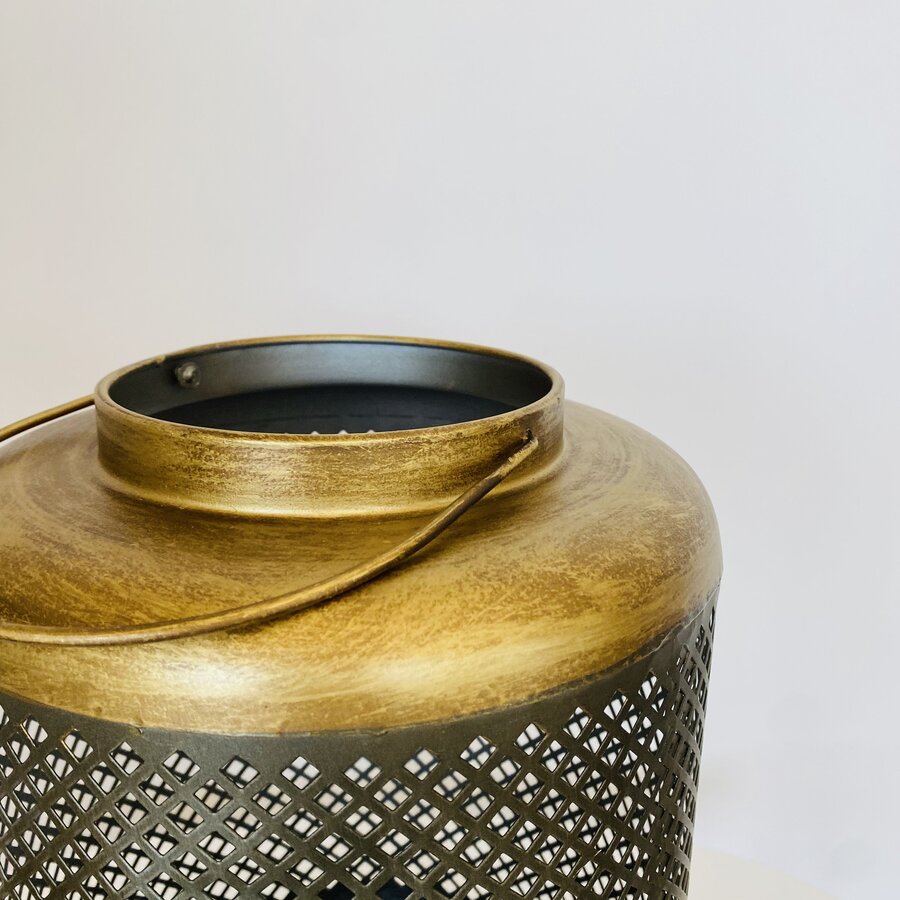Lanterna - Metal - Dourado e Preto