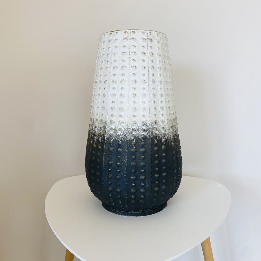 Jarra Decorativa - Metal - Preto e Creme