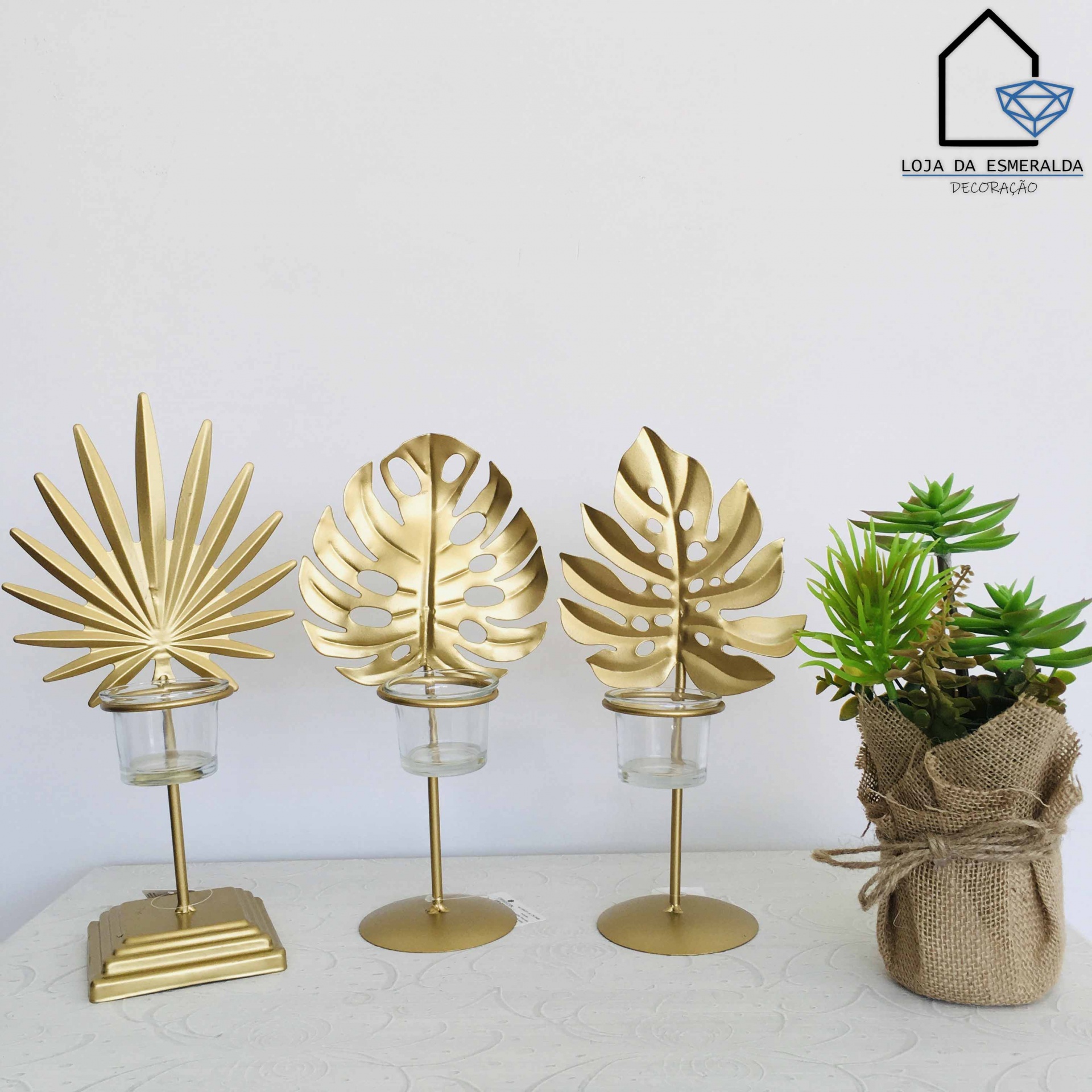 Porta-Velas | Dourado