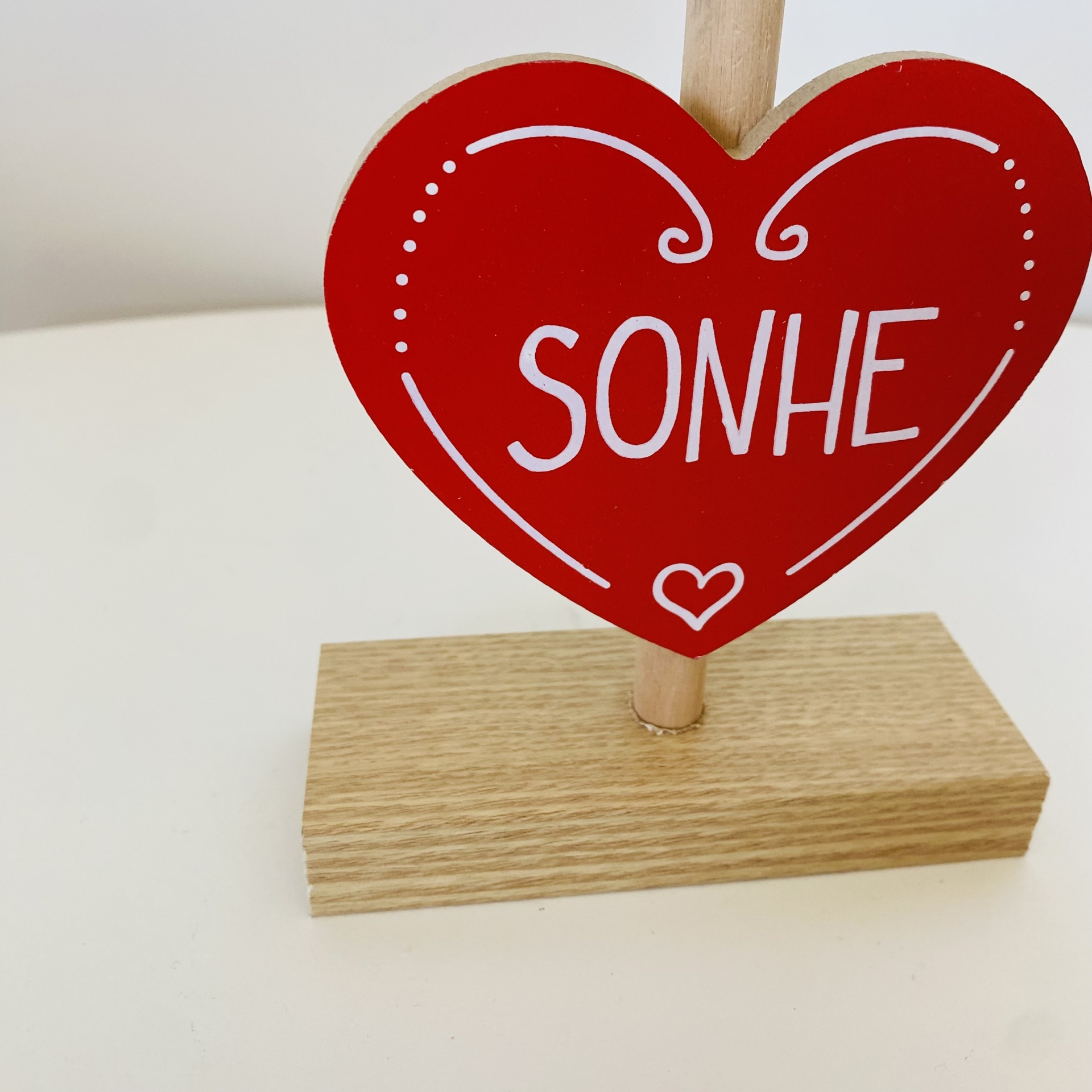 Placa Decorativa - Ame Crie Sonhe - C19xL5xA24.5CM - Branco Preto Vermelho