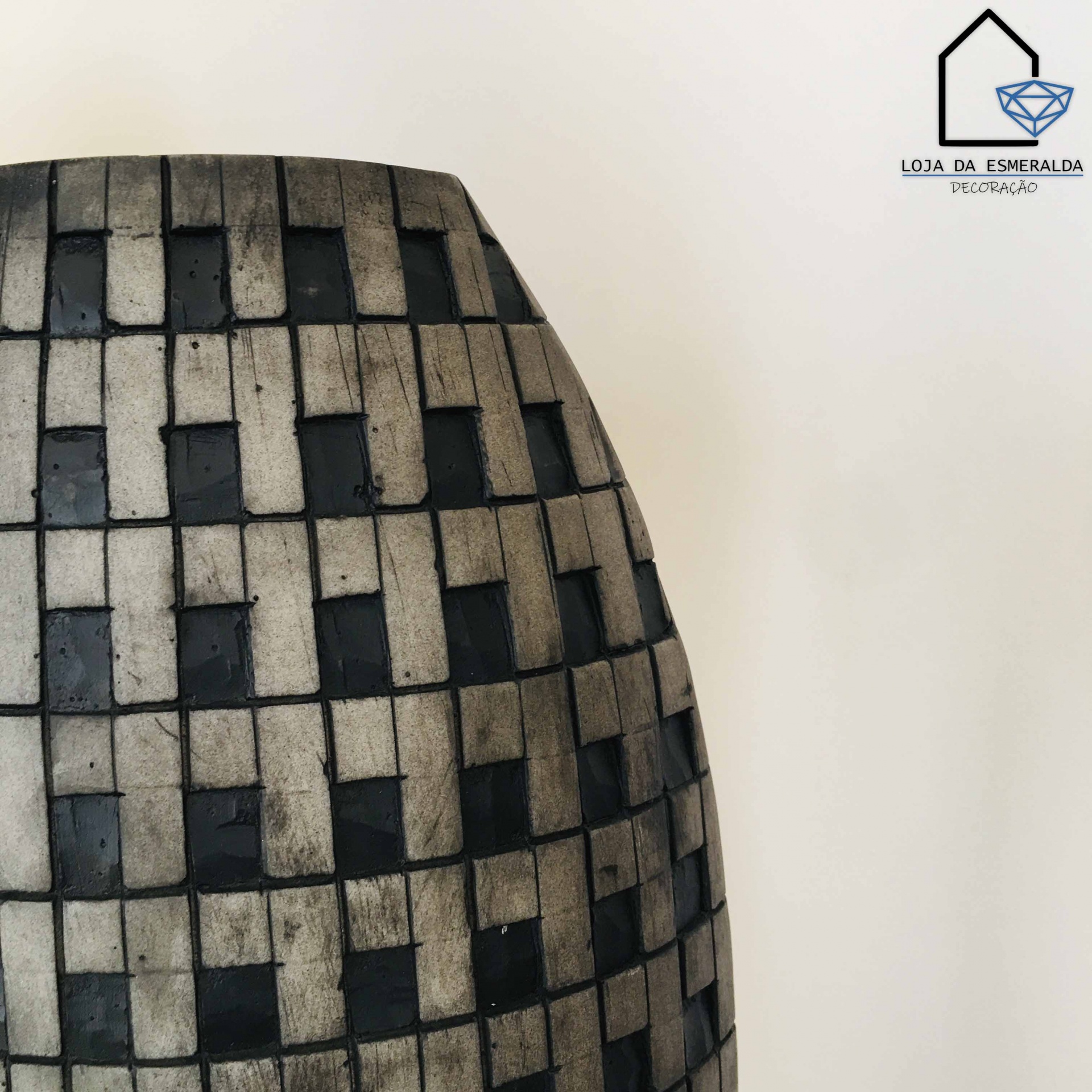 Jarras Decorativas Quadrados Preto&Cinza