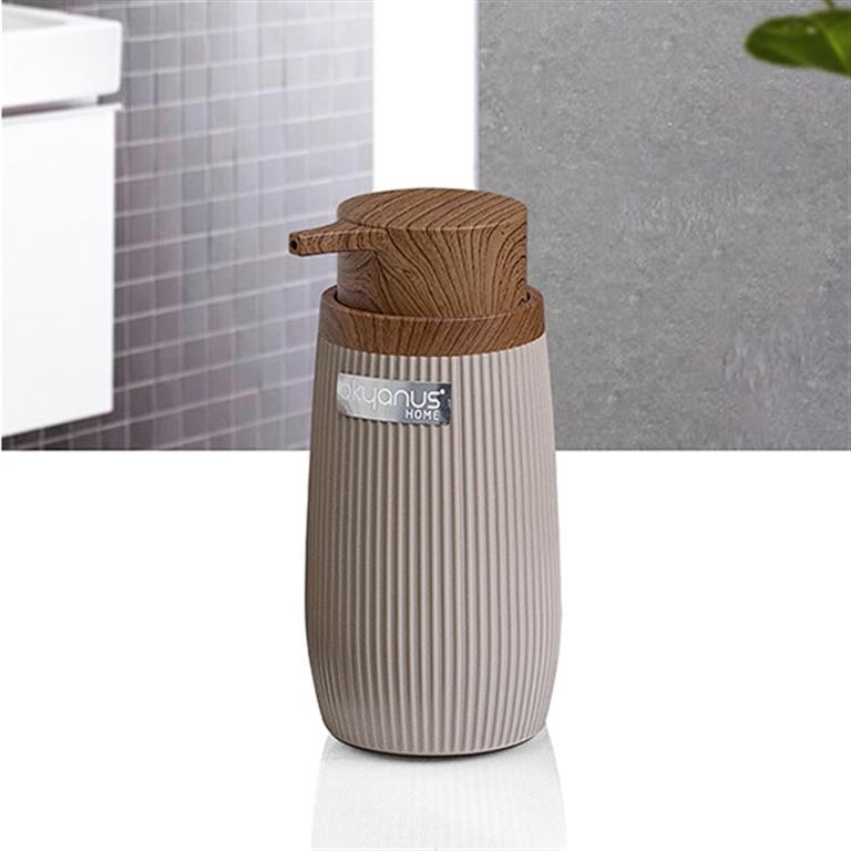 Conjunto WC - Linhas - Beje e Castanho (Imitar Madeira)