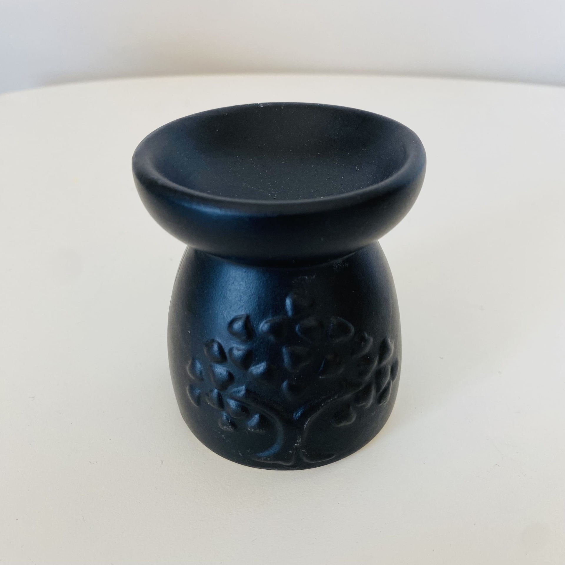 Queimador de Óleos de Essência - Cerâmica - Preto - Árvore - C7xL7xA8CM