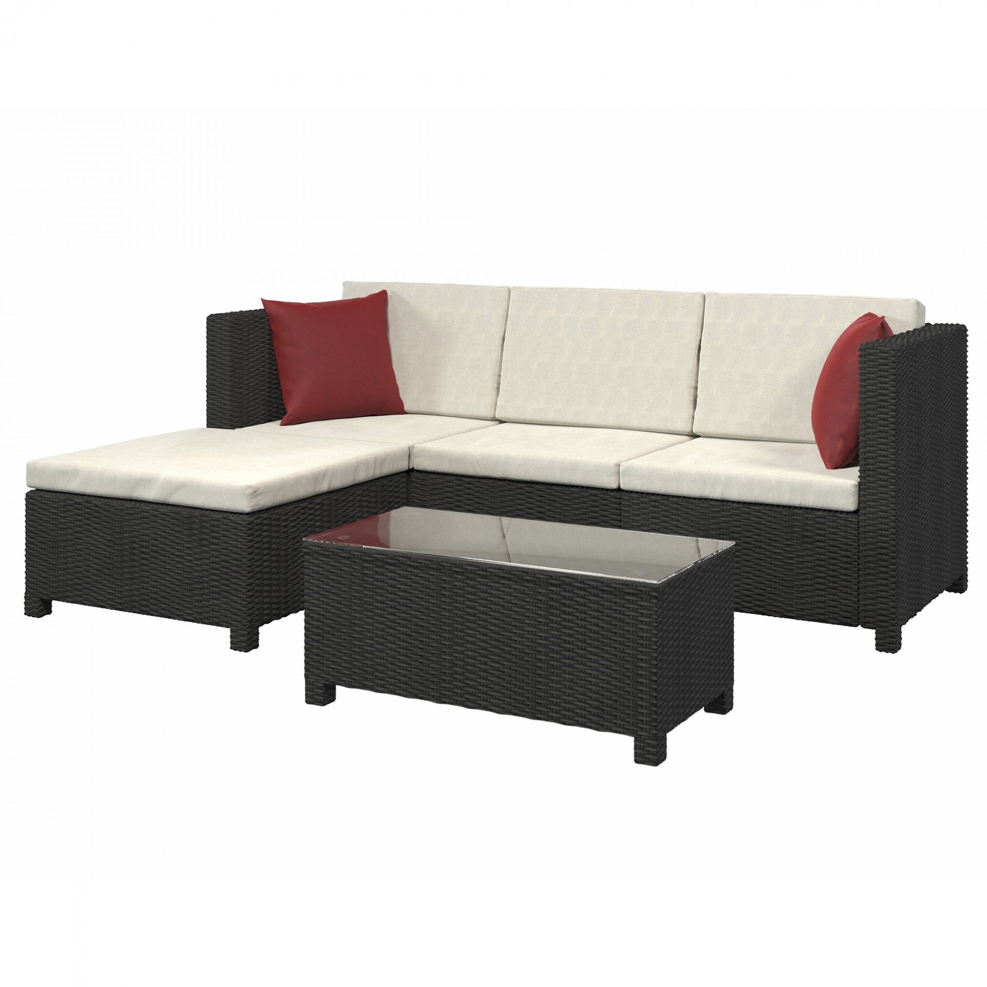 Set de Jardim - Chaise-Longue e Mesa de apoio - Castanho Escuro