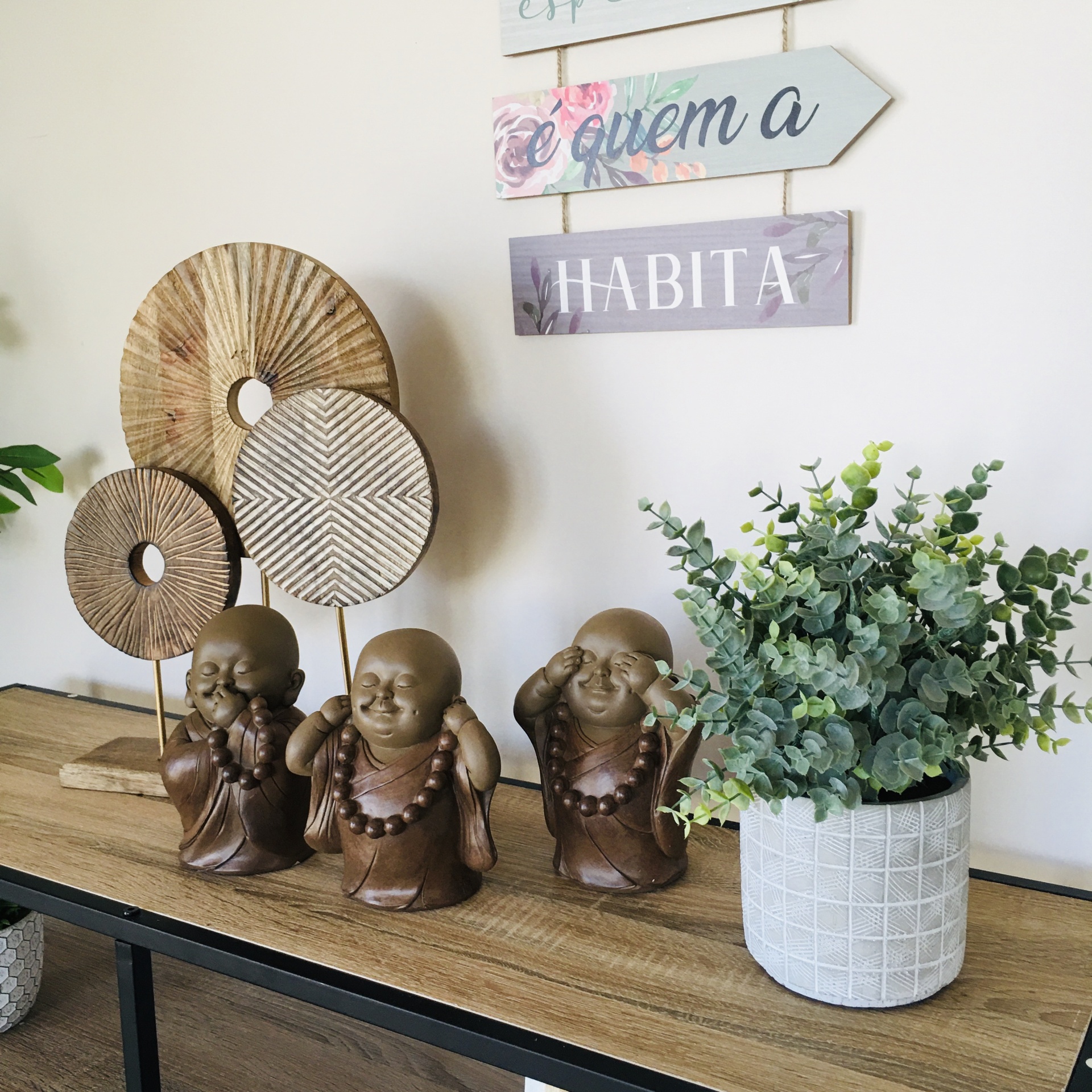 Conjunto 3 Monges  | Cego Surdo e Mudo  | 11x11x18CM