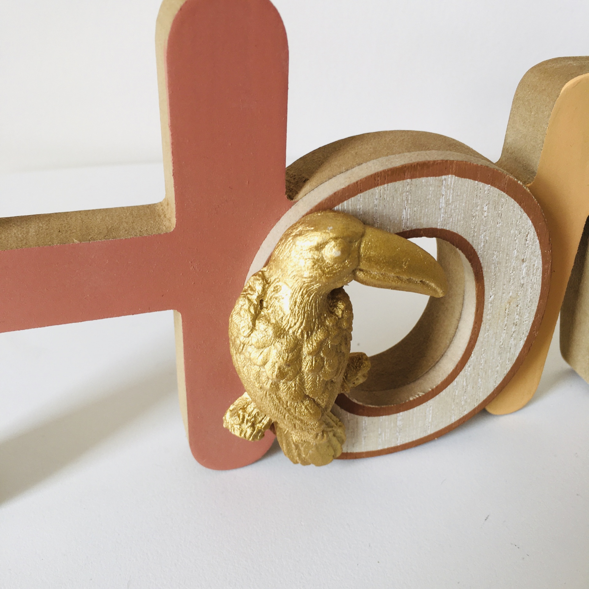 Peça Decorativa | Placa Home c/ Papagaio | 31x4x12CM