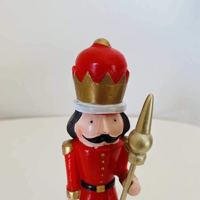 Quebra Nozes de Natal - Vermelho e Dourado - C5xL4.5xA17CM