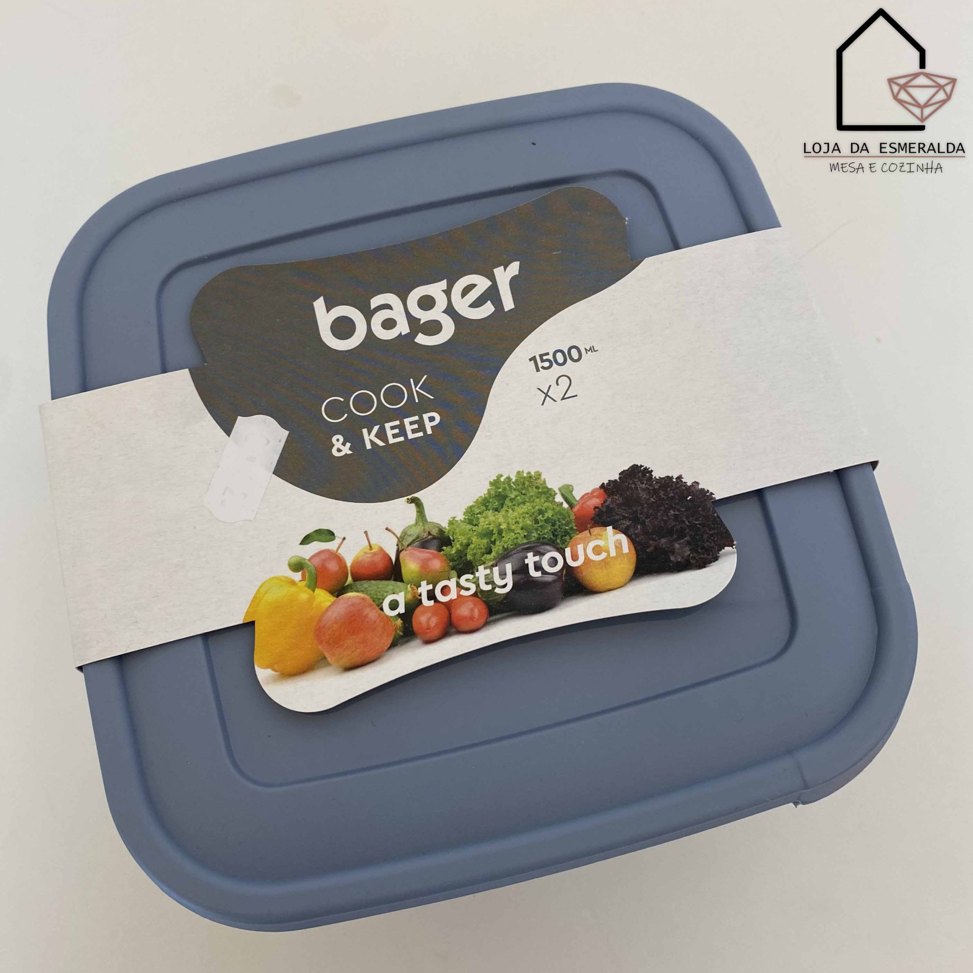 Caixa Quadrada p/ Conservação de Alimentos | Cook and Keep | Azul