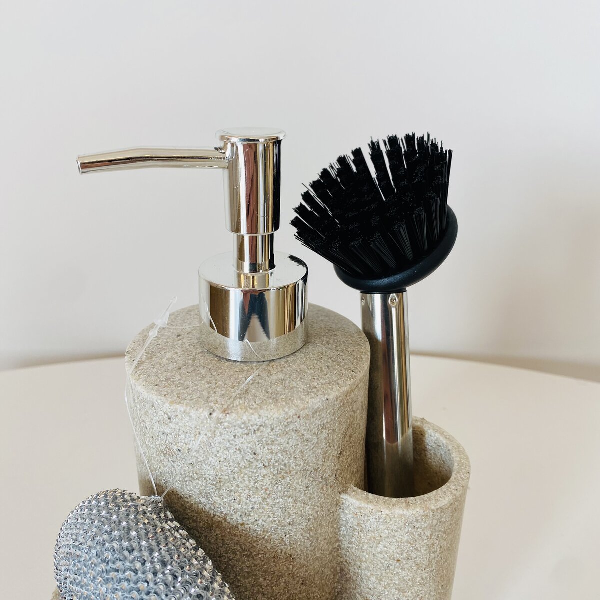 Doseador e Porta Utensílios - Creme