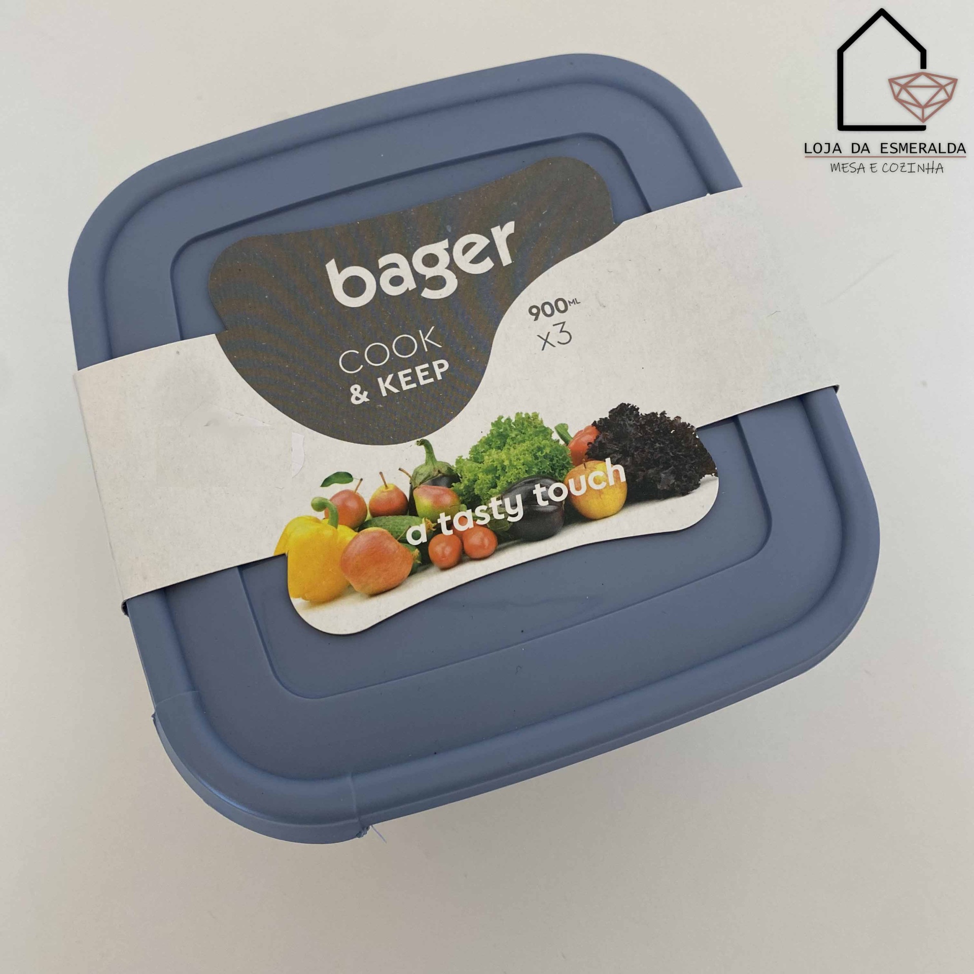 Caixa Quadrada p/ Conservação de Alimentos | Cook and Keep | Azul