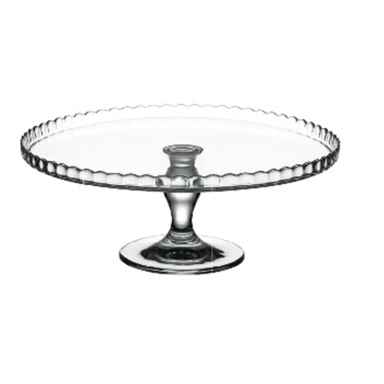 Prato em Vidro com Pé - Transparente