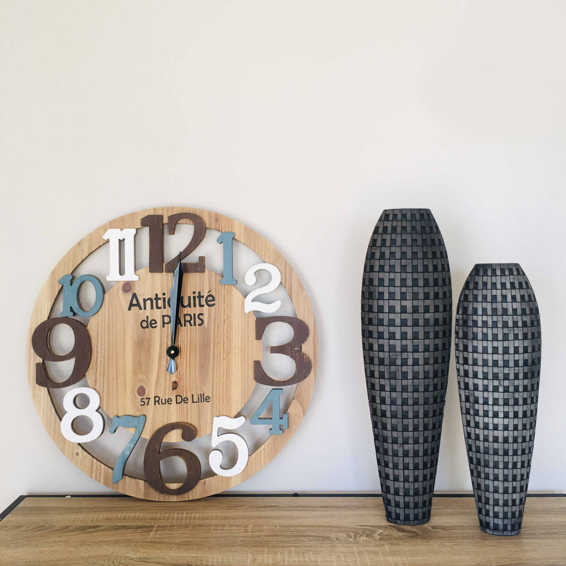 Jarras Decorativas Quadrados Preto&Cinza