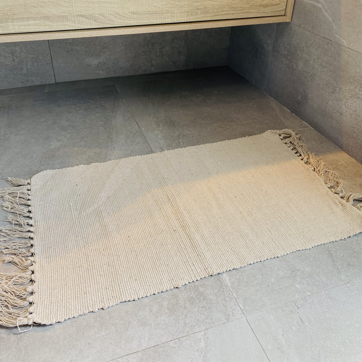 Tapete Tradicional - Algodão - Creme - C80xL50CM