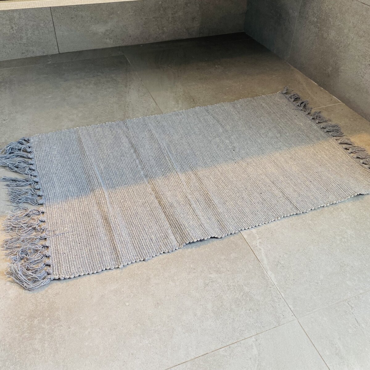 Tapete Tradicional - Algodão - Cinza- C80xL50CM