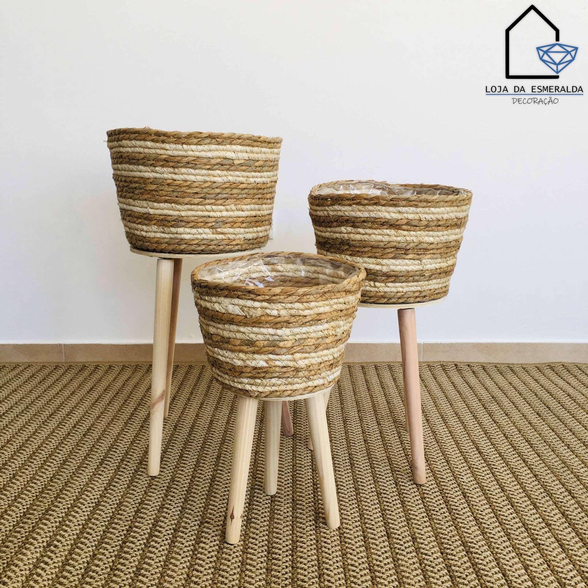 Floreiras em Fibra Natural