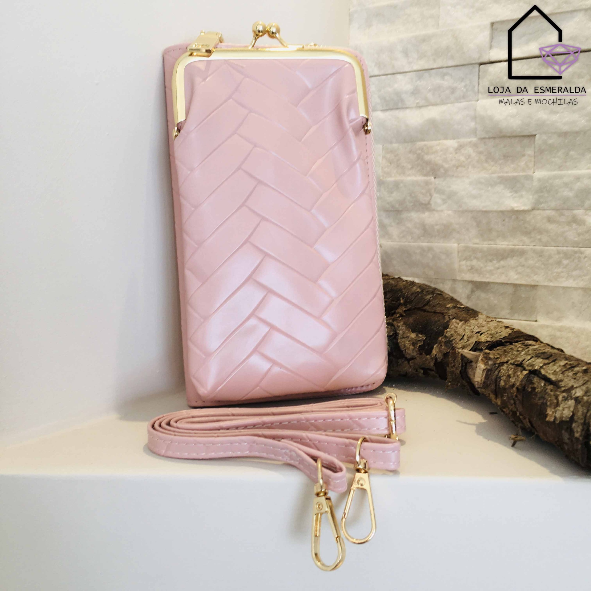 Carteira Porta-telemóvel c / Alça de Tiracolo - C11.5xL4xA19.5CM