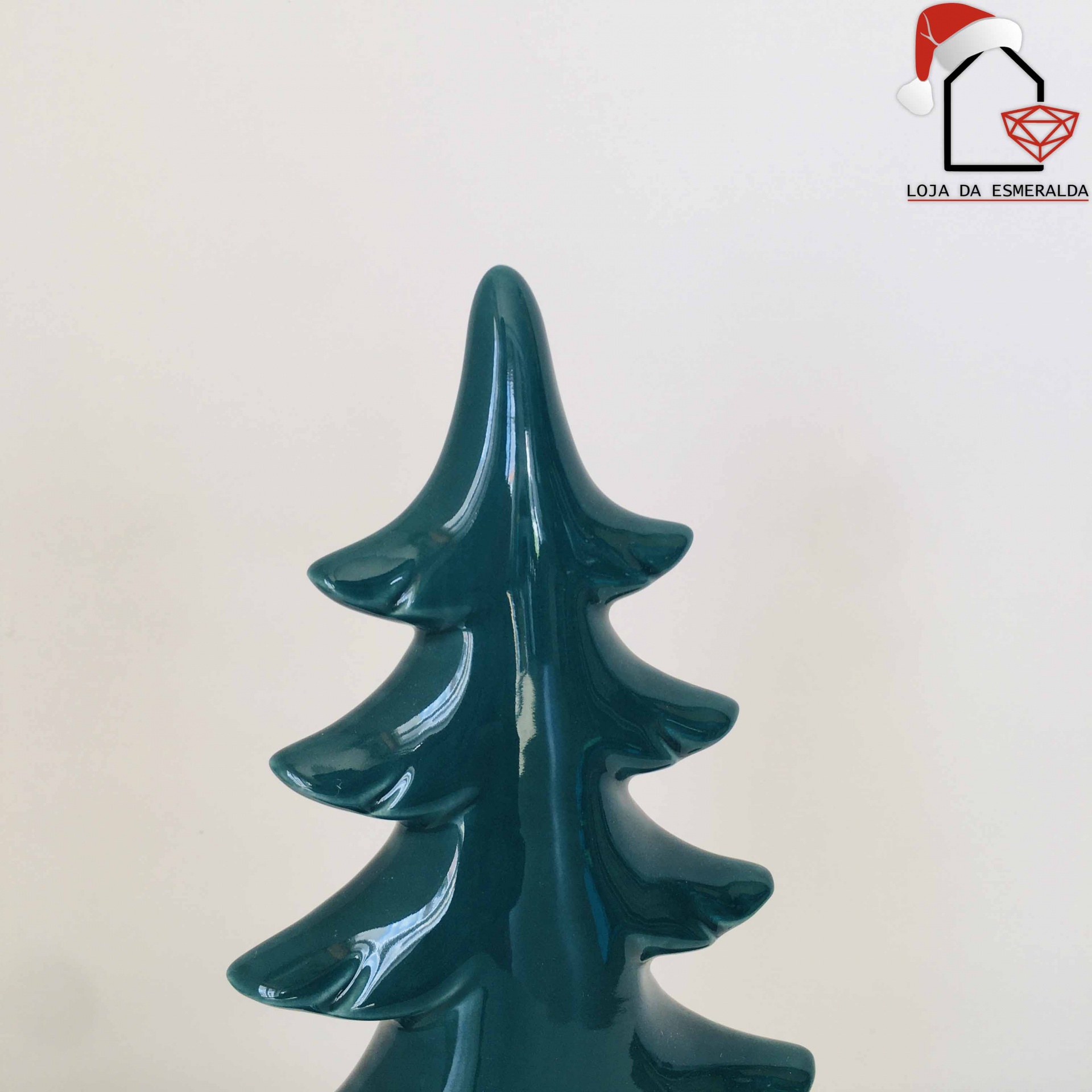 Árvore de Natal Decorativa em Cerâmica Verde C17XL6XA30CM