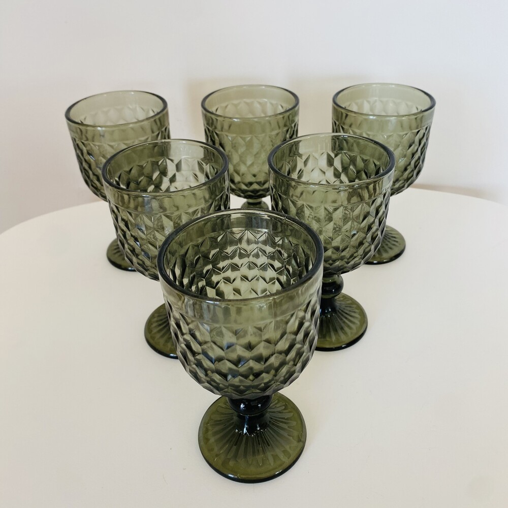 Conjunto 6 Copos - Vidro - Verde 240ml