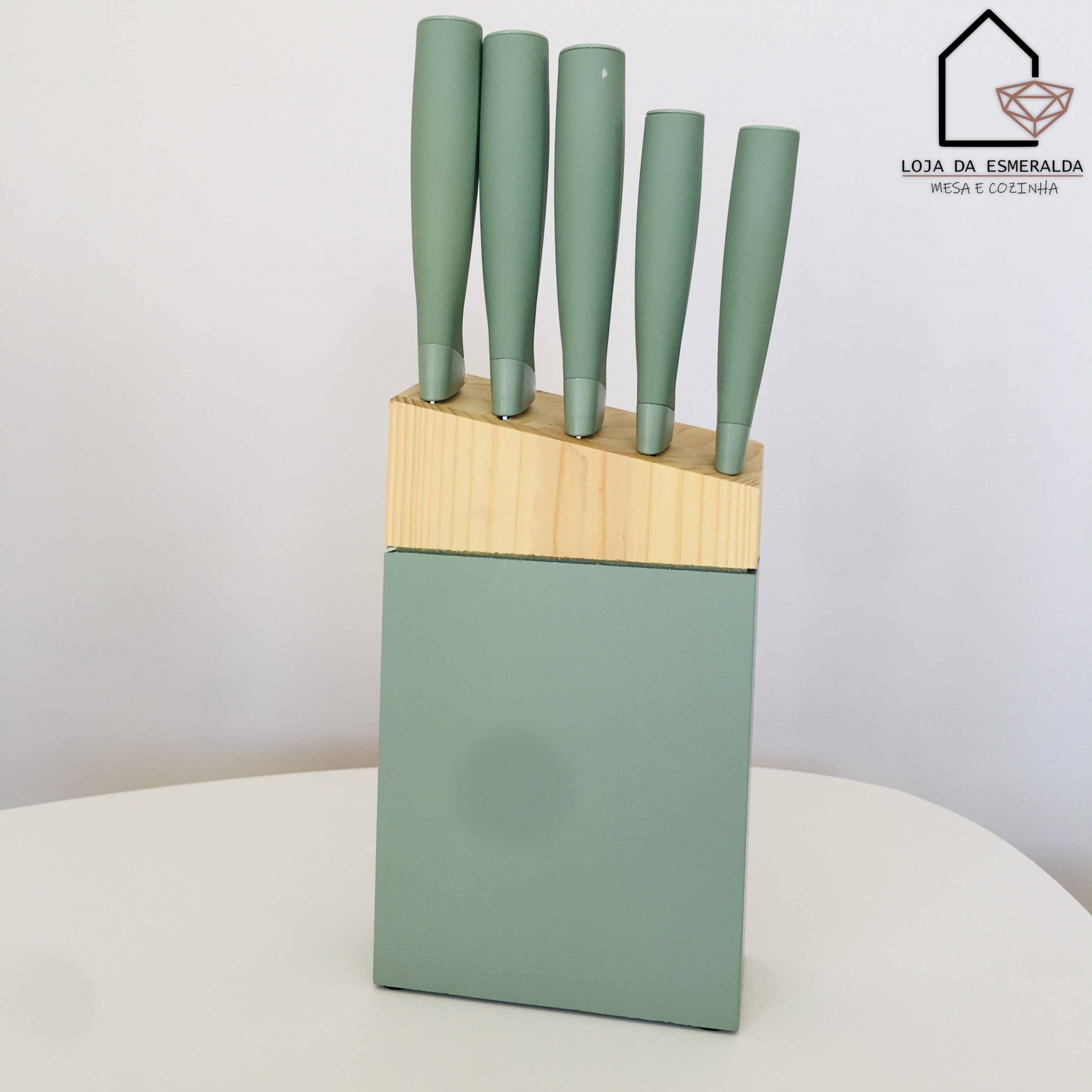 Set de Facas | 5 Peças | Verde