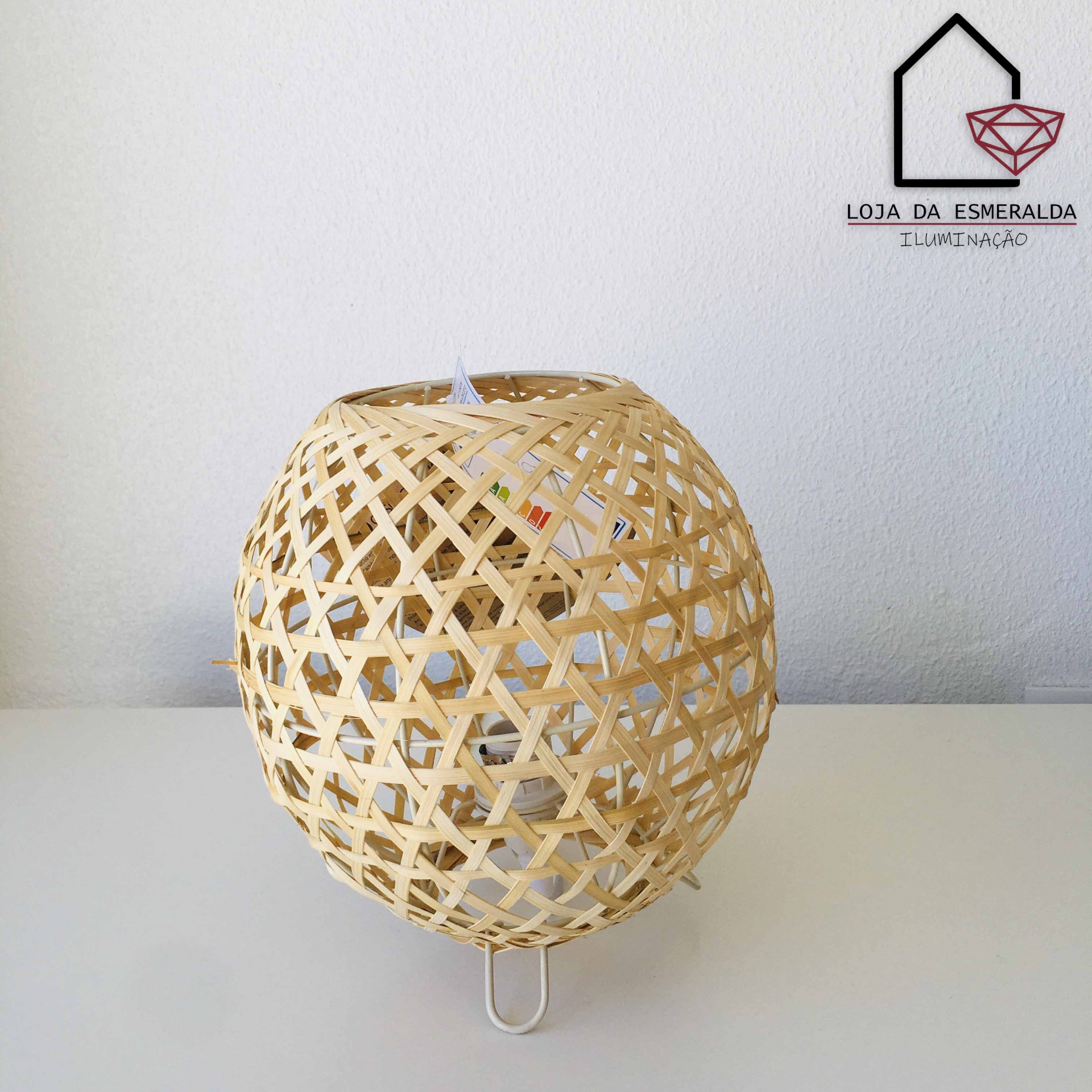 Candeeiro em Vime | 20x20x23 CM