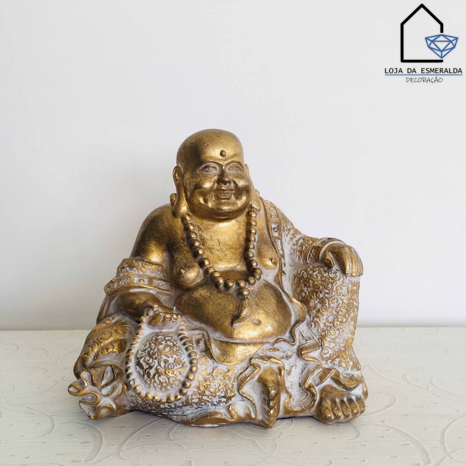 Buda Decorativo | Dourado | 18x18x14 CM