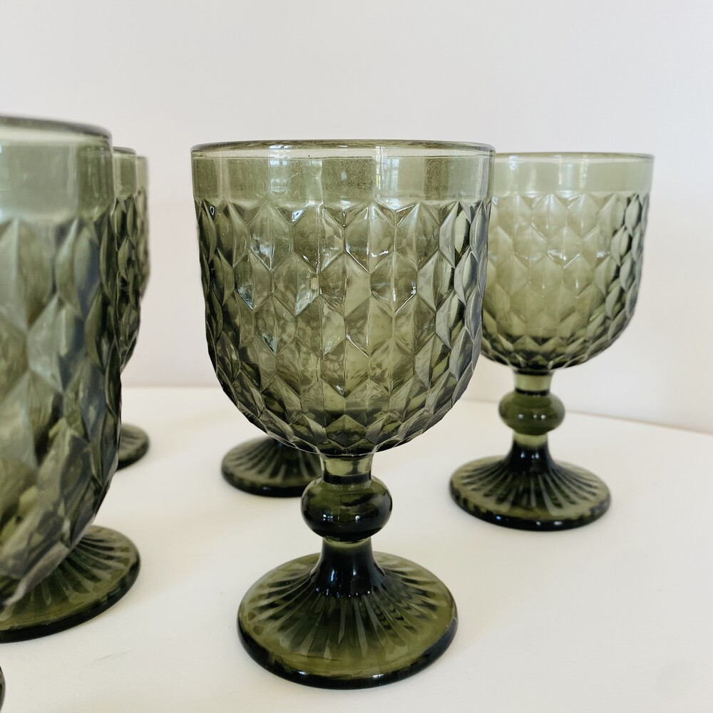 Conjunto 6 Copos - Vidro - Verde 240ml