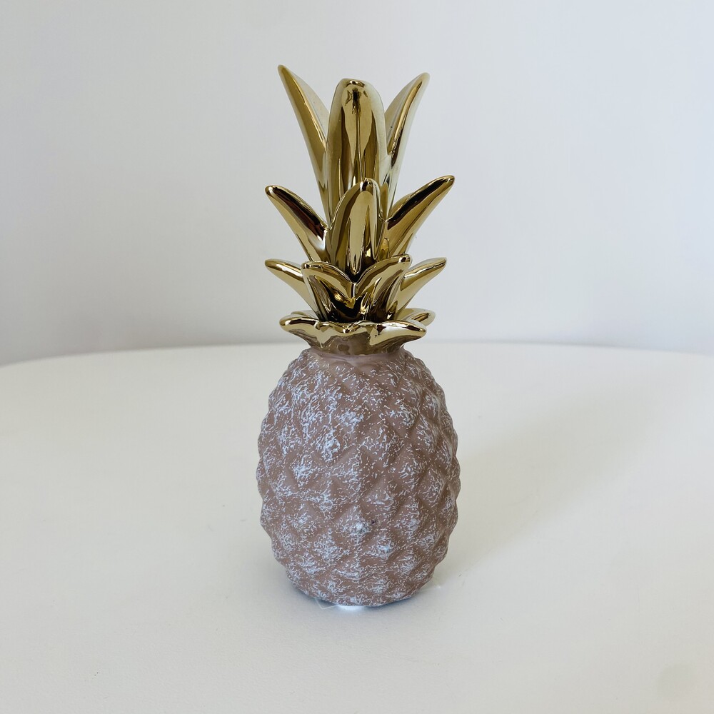 Ananases - Castanho e Dourado - Cerâmica