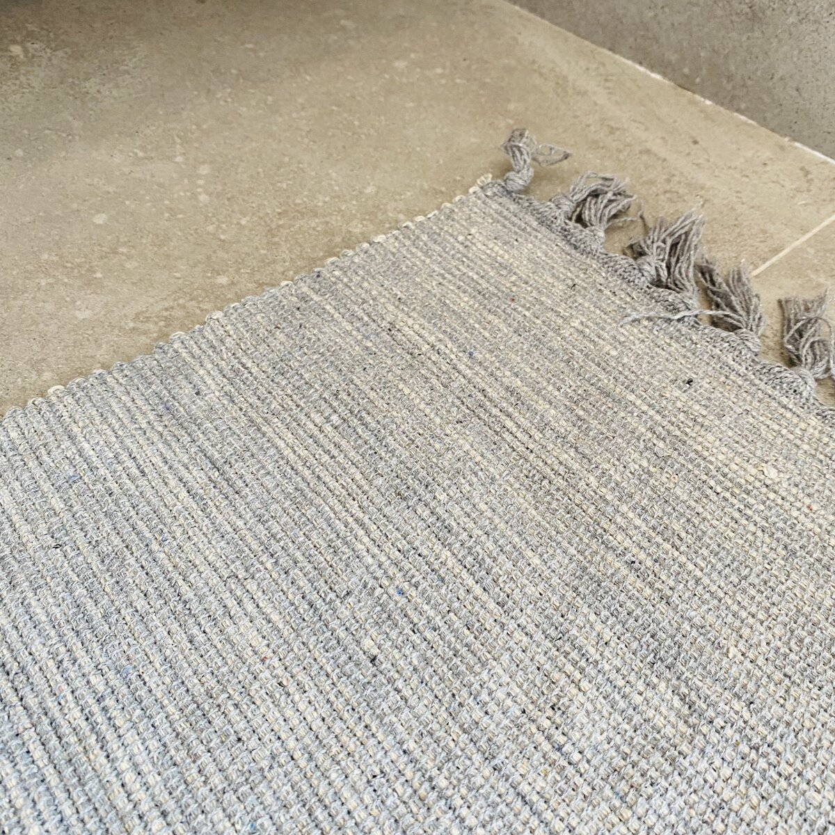 Tapete Tradicional - Algodão - Cinza- C80xL50CM