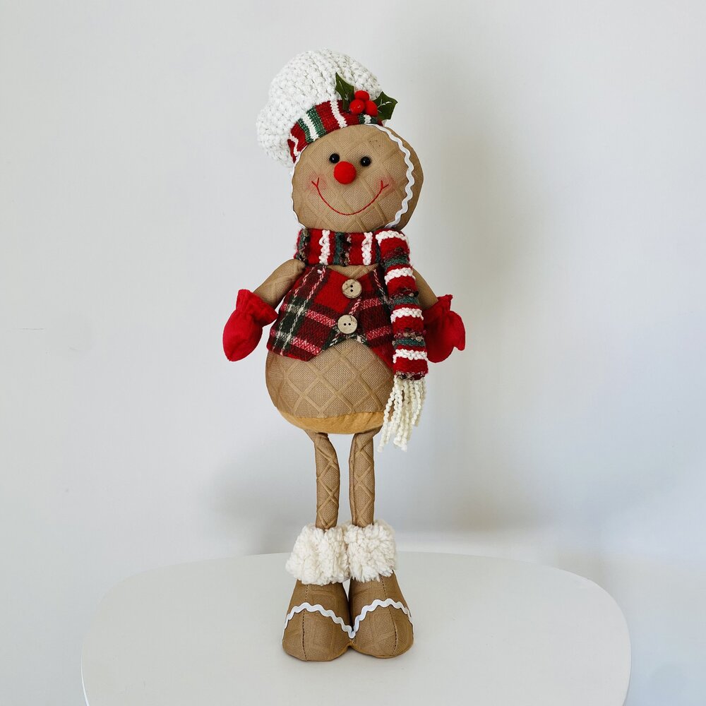 Boneco de Gengibre Decorativo de Natal - Tecido