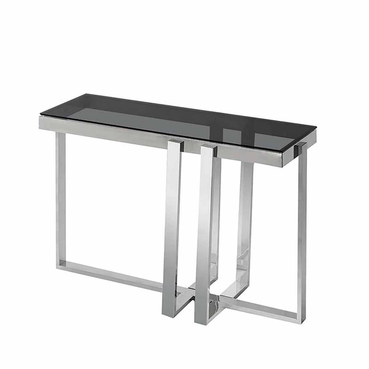 Consola em Inox e Vidro Fosco | 120x40x78 CM