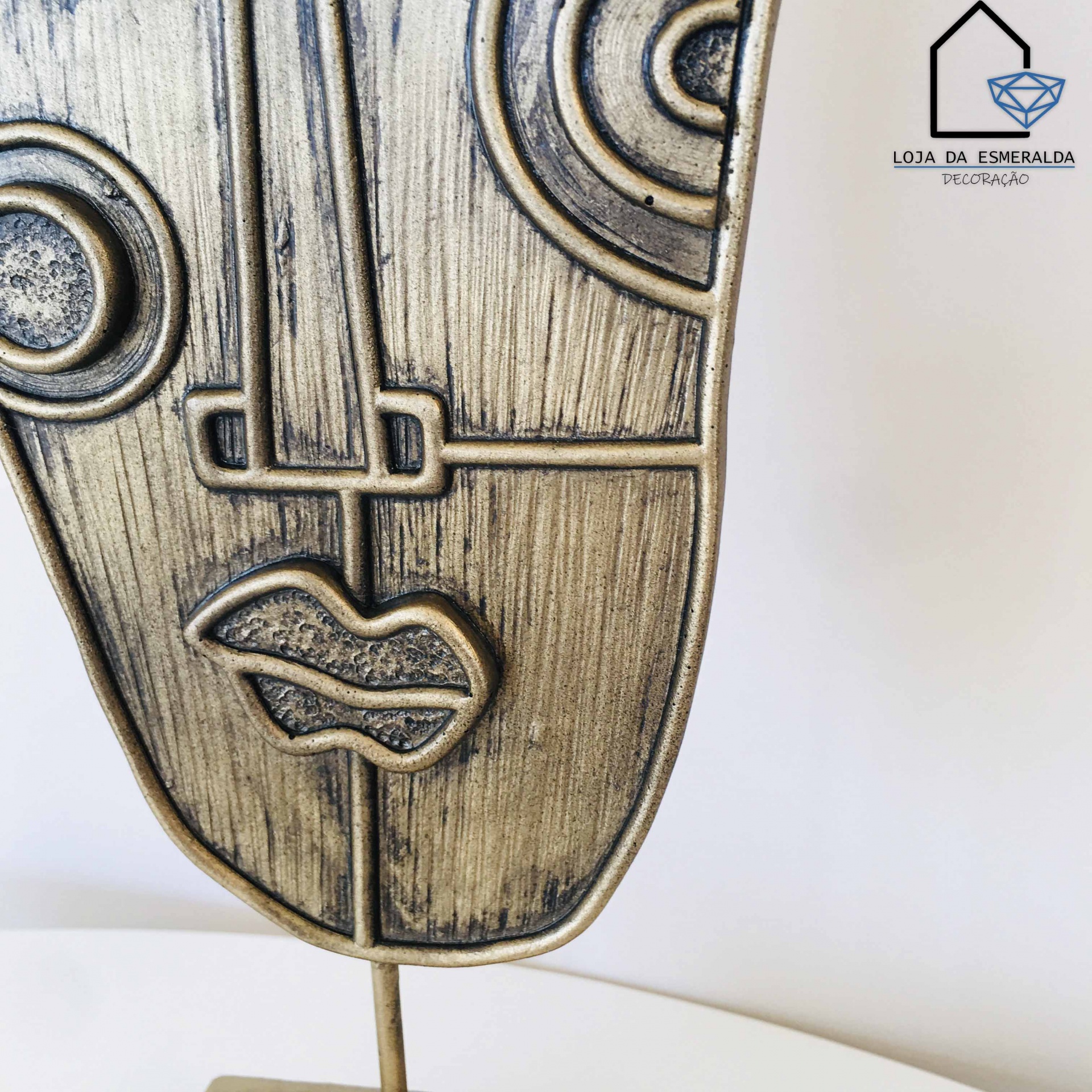 Estatueta Decorativa |  Máscara  | Abstrato | 16.5x7x42.5CM