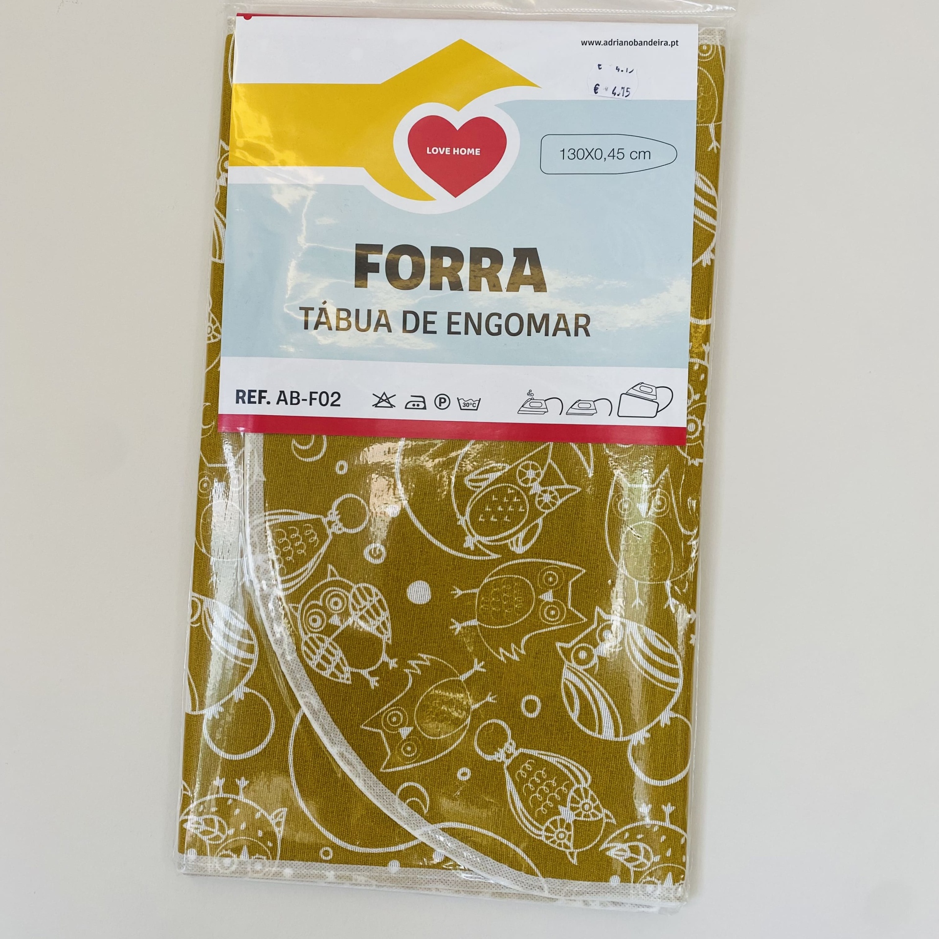 Forra para Tábua de Engomar - Castanho - 130x50CM