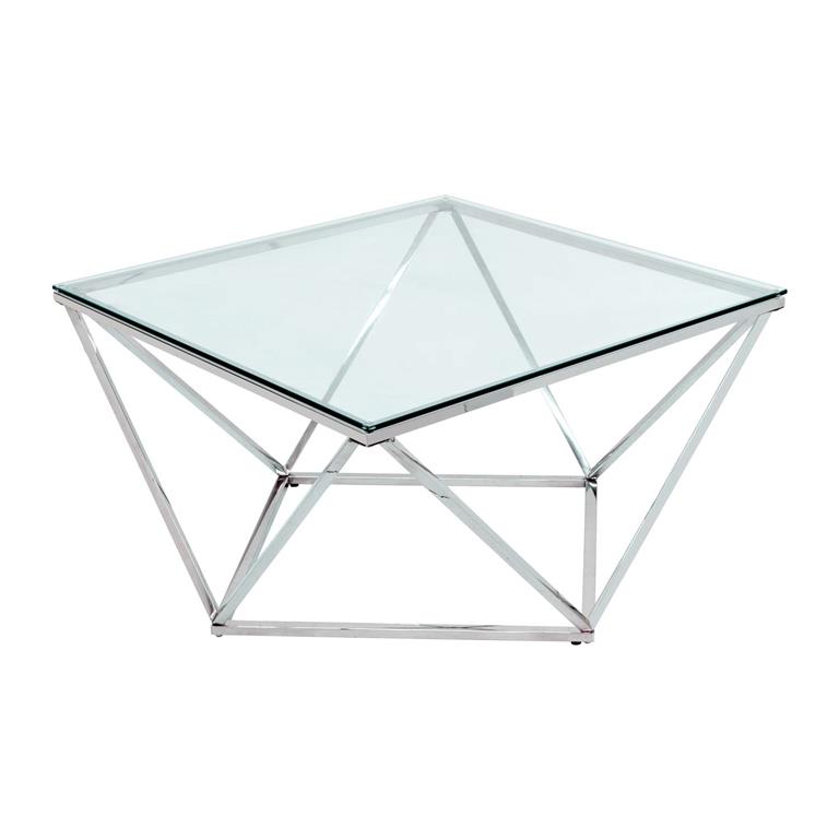 Mesa de Apoio - INOX Prateado - C80xL80xA45CM