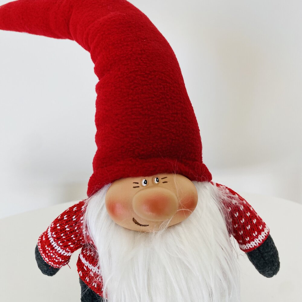 Boneco Natalício - Gnomo- Tecido - C15xL10xA50CM