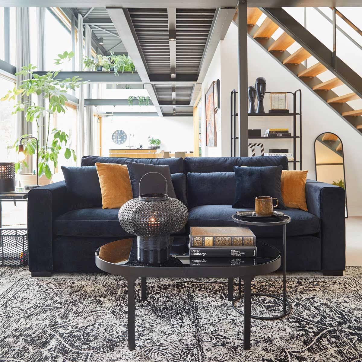 Mesa de Centro/ Apoio | Metal Preto | 101X61X40 CM