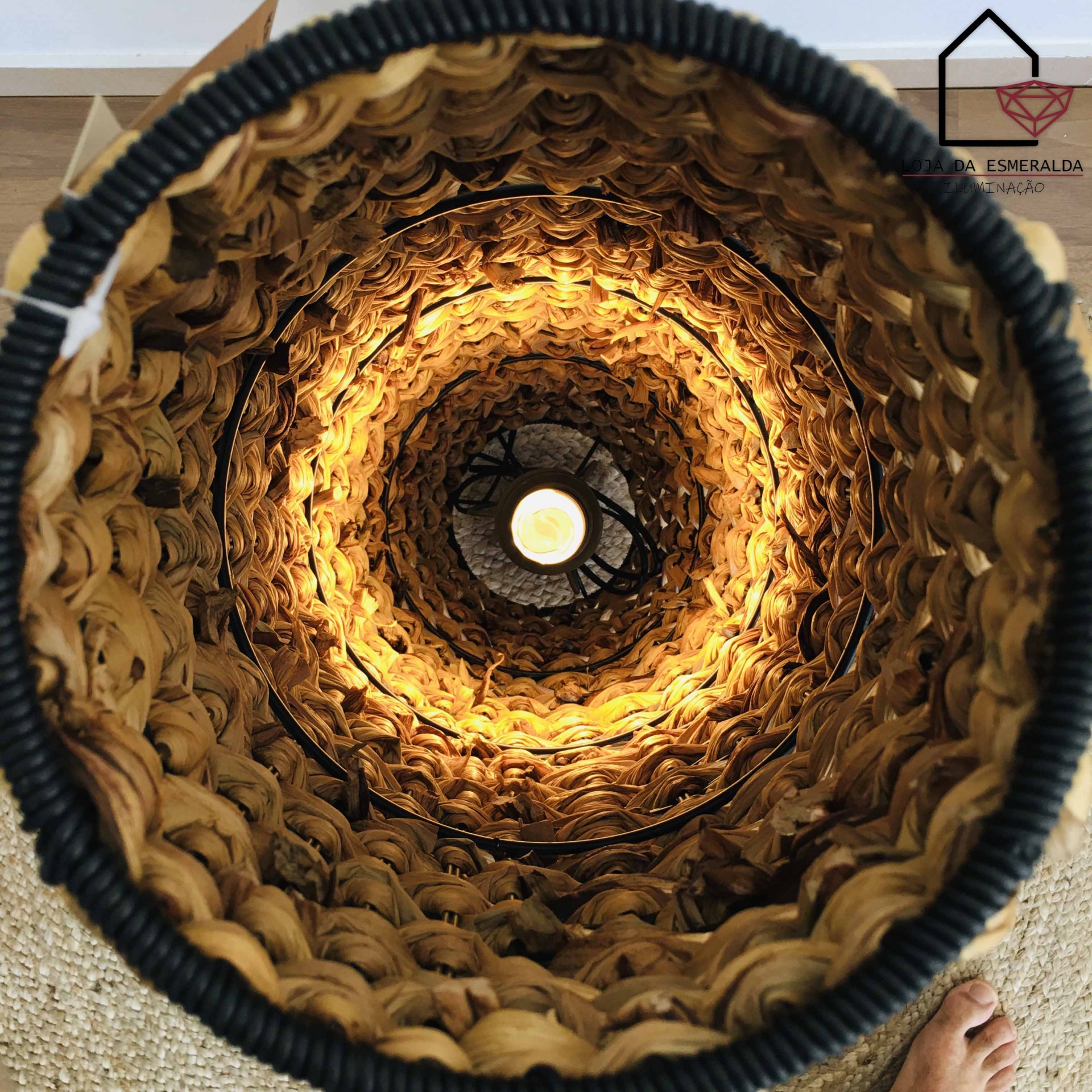 Candeeiro de Pé | Fibras | 25X25X87 CM