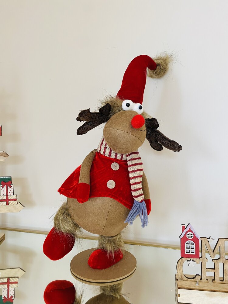 Boneco Natalício - Rena - Tecido