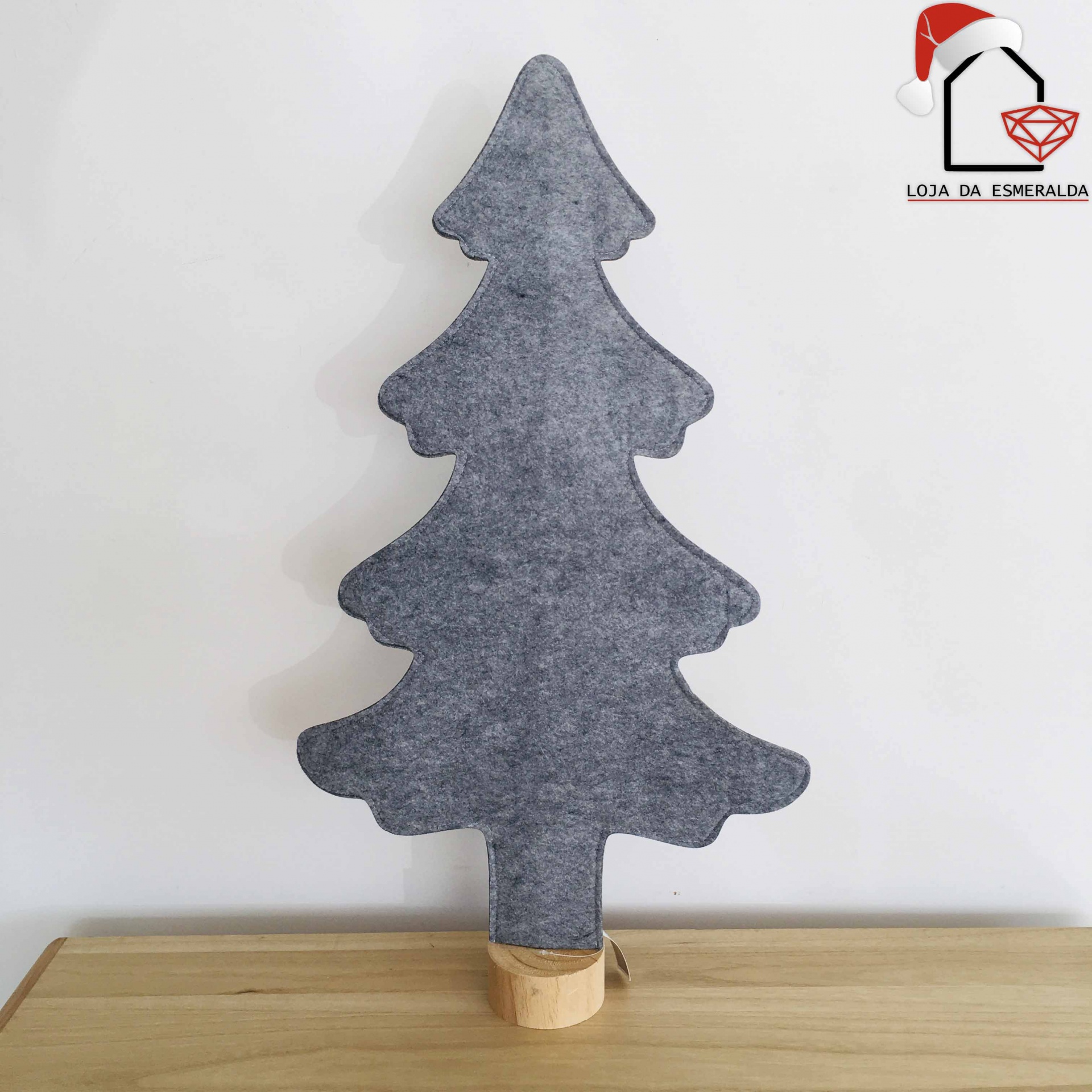 Árvores de Natal Decorativa - Felcro Cinza