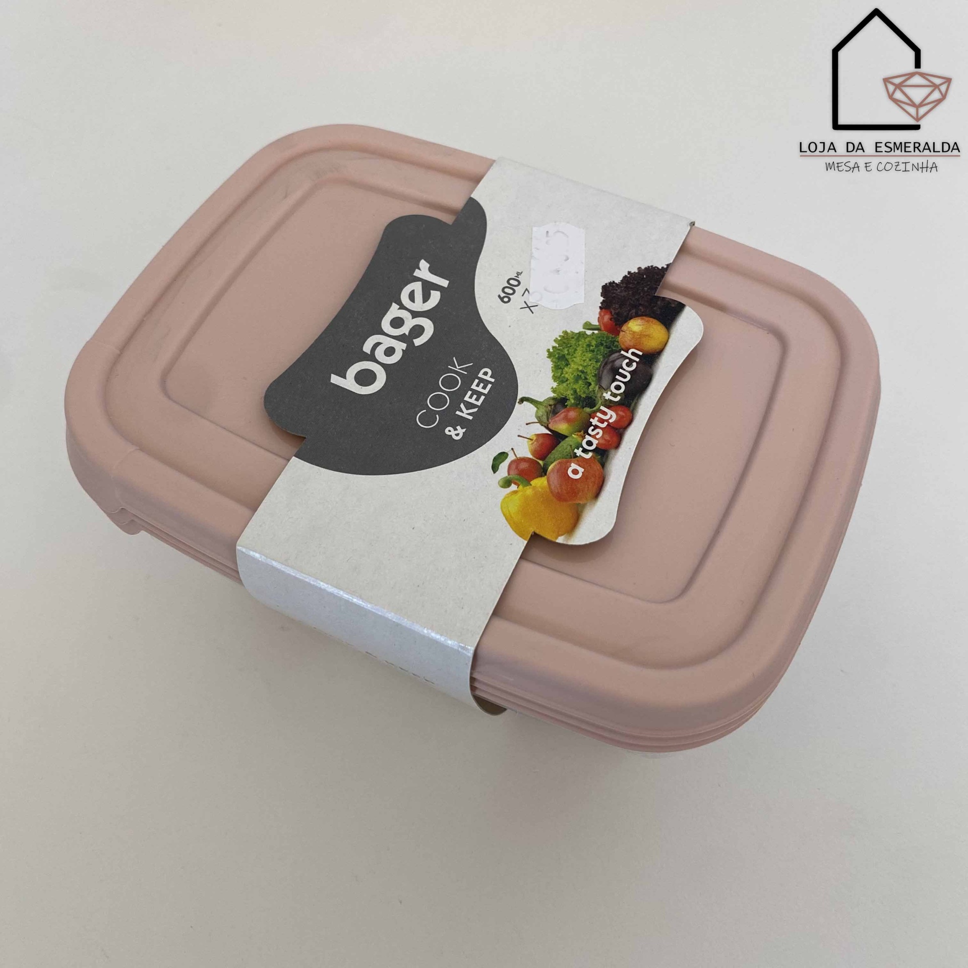 Caixa Retangular p/ Conservação de Alimentos | Cook and Keep | Rosa
