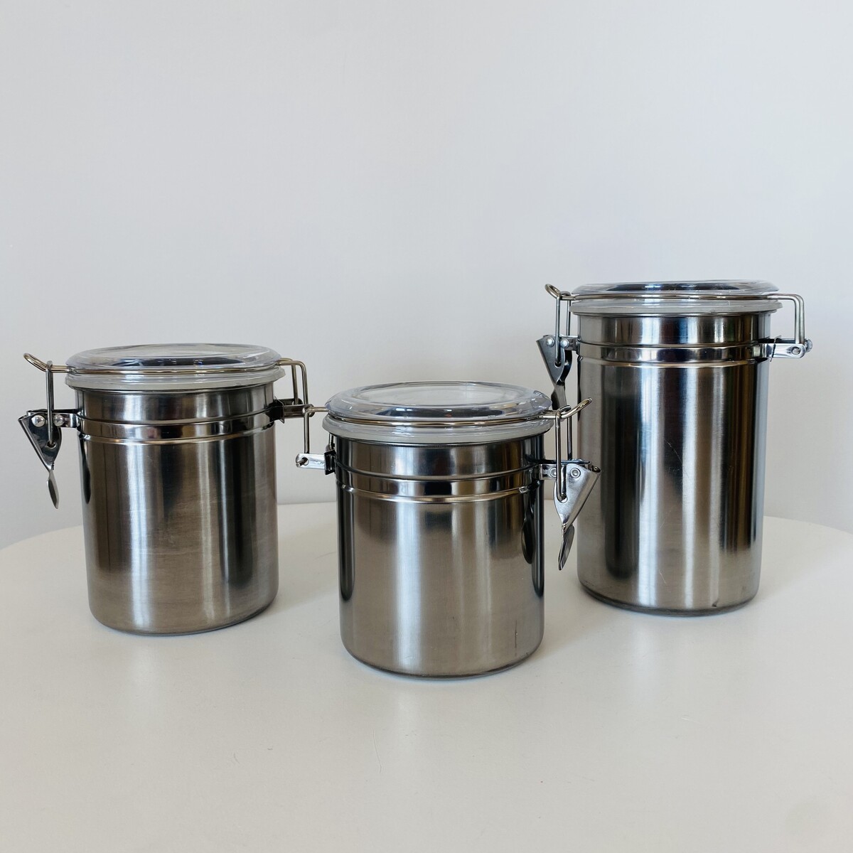 Recipientes p/ Conservação  - Metal - Prateado