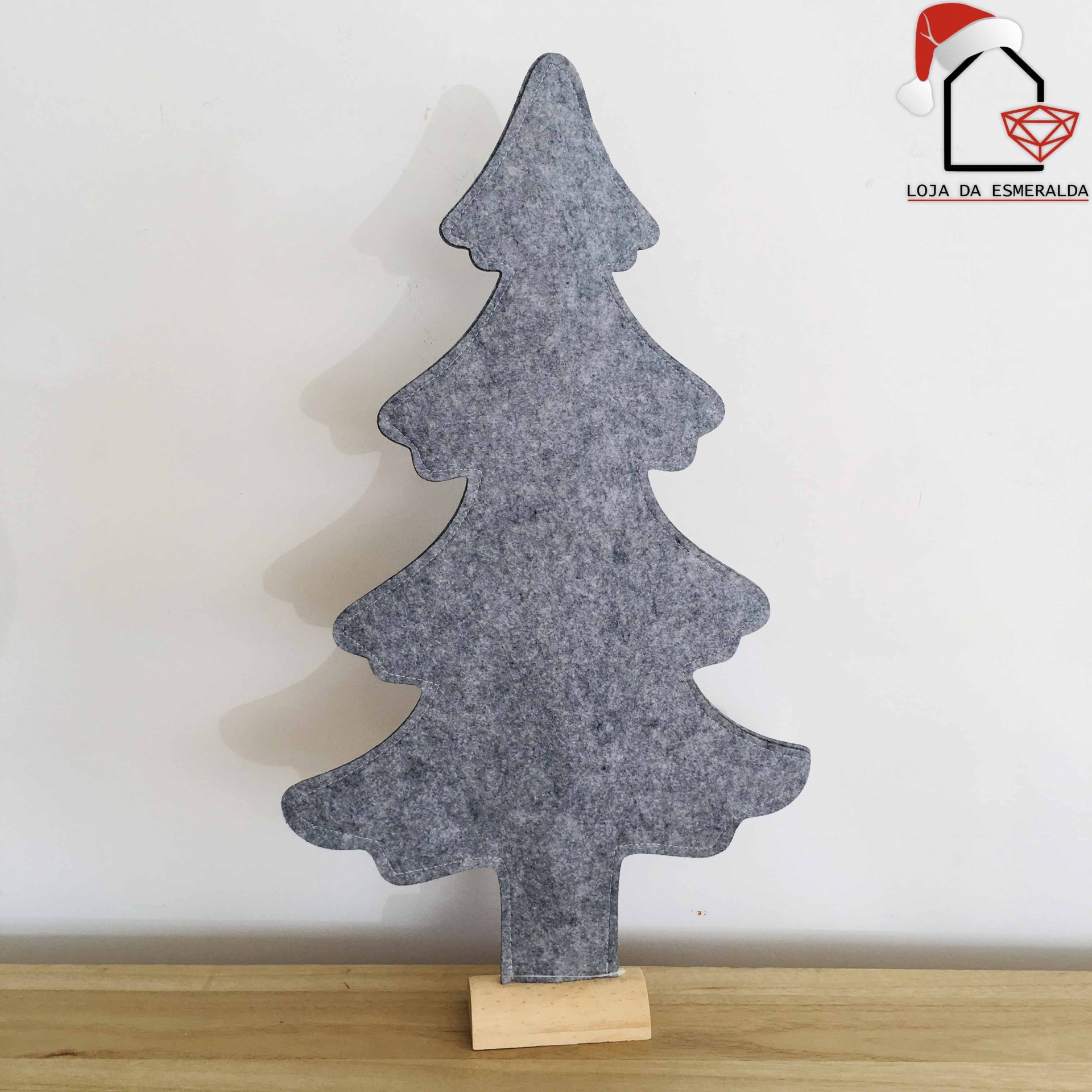 Árvores de Natal Decorativa - Felcro Cinza