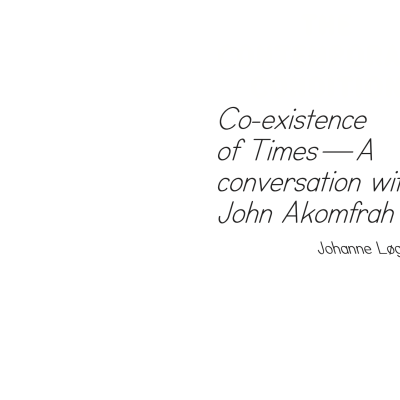 Co-existence of Times — A conversation with John Akomfrah Co-existence of Times — A conversation with John Akomfrah