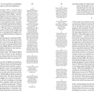 Tell It to the Stones Encounters with the Films of Danièle Huillet and Jean-Marie Straub