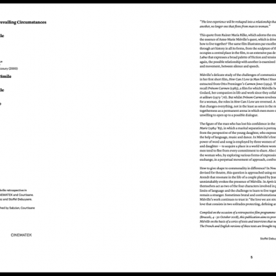 Pas de deux, The cinema of Anne-Marie Miéville