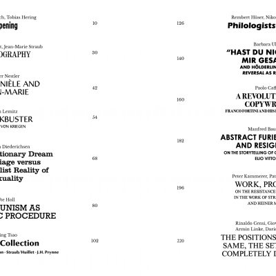 Tell It to the Stones Encounters with the Films of Danièle Huillet and Jean-Marie Straub