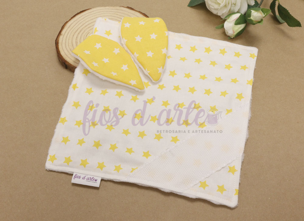 Doudou/ Naninha Orelhinhas para bordar ponto cruz #13 (Fios d'arte)