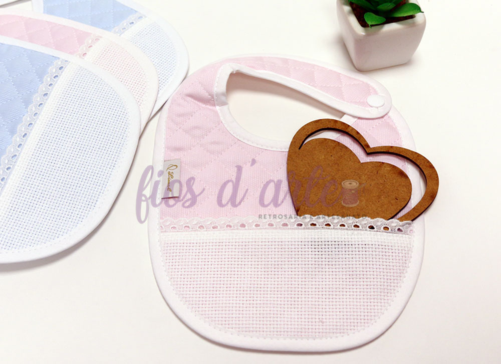 Babete com mola para bordar ponto cruz (Limol)