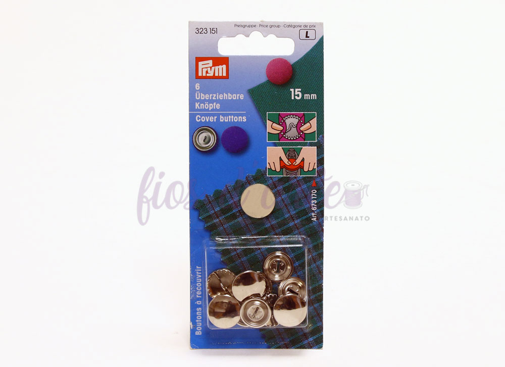 Botão metálico para forrar (Prym) - 15mm