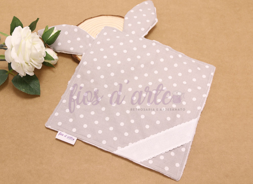 Doudou/ Naninha Orelhinhas para bordar ponto cruz #06 (Fios d'arte)