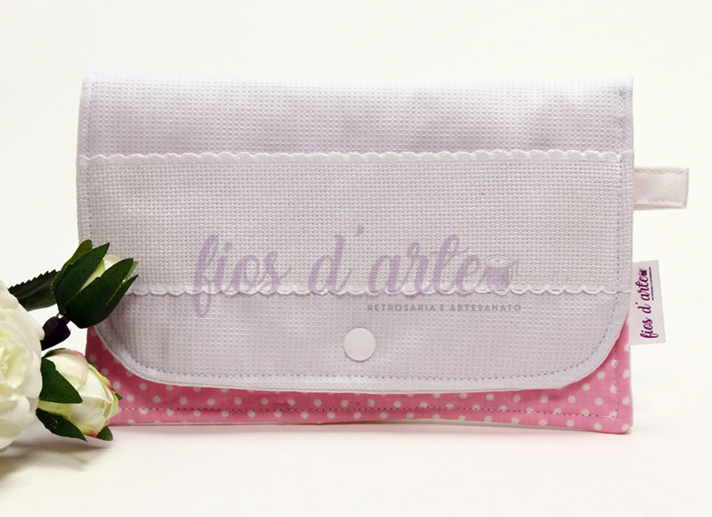 Bolsa Camila simples com quadrilé para bordar ponto cruz III (Fios d'arte) Bolsa Camila simples com quadrilé para bordar ponto cruz III (Fios d'arte)